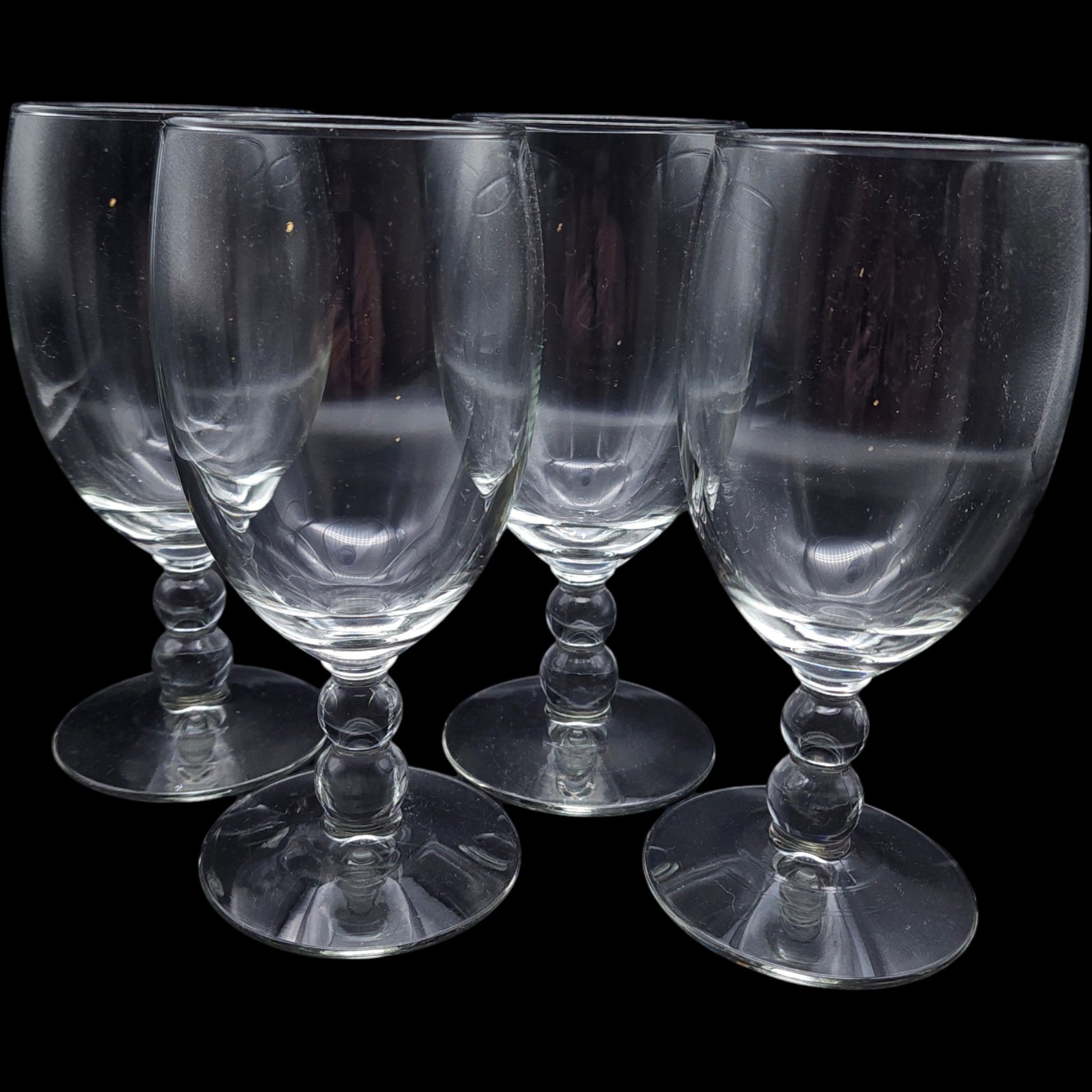 Imperial Glass Candlewick Footed Tumbler Set of 4