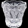 Imperial Glass Clear Daisy and Button Pattern Glass Toothpick Holder