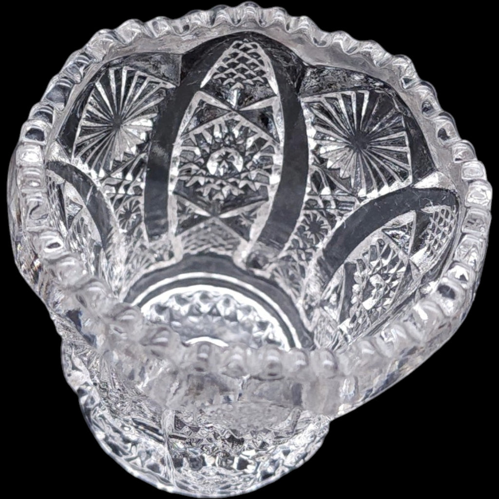 Imperial Glass Clear Daisy and Button Pattern Glass Toothpick Holder