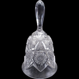 Imperial Glass Clear Pressed Glass Bell Feather Notching and Button Pattern