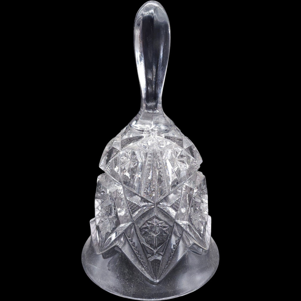 Imperial Glass Clear Pressed Glass Bell Feather Notching and Button Pattern