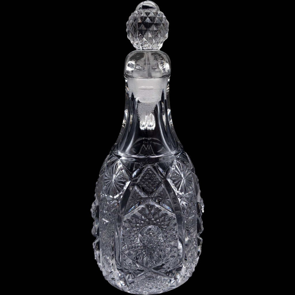 Imperial Glass Daisy and Button Clear Glass Cruet & Stopper