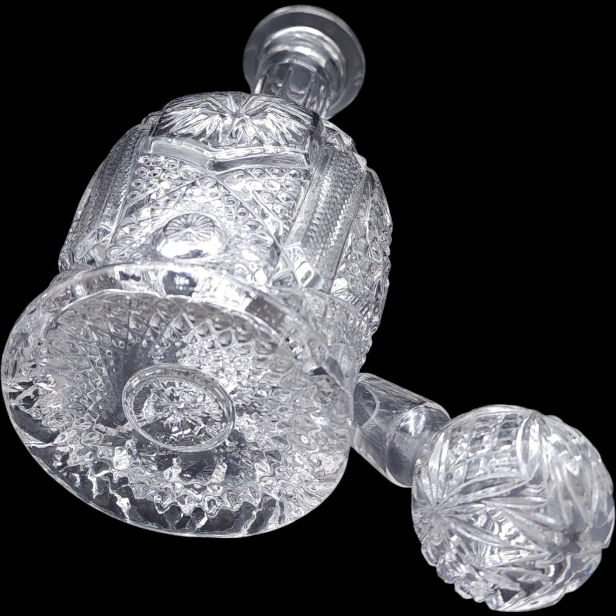 Imperial Glass Mogul Variant Clear Pressed Glass Decanter with Stopper