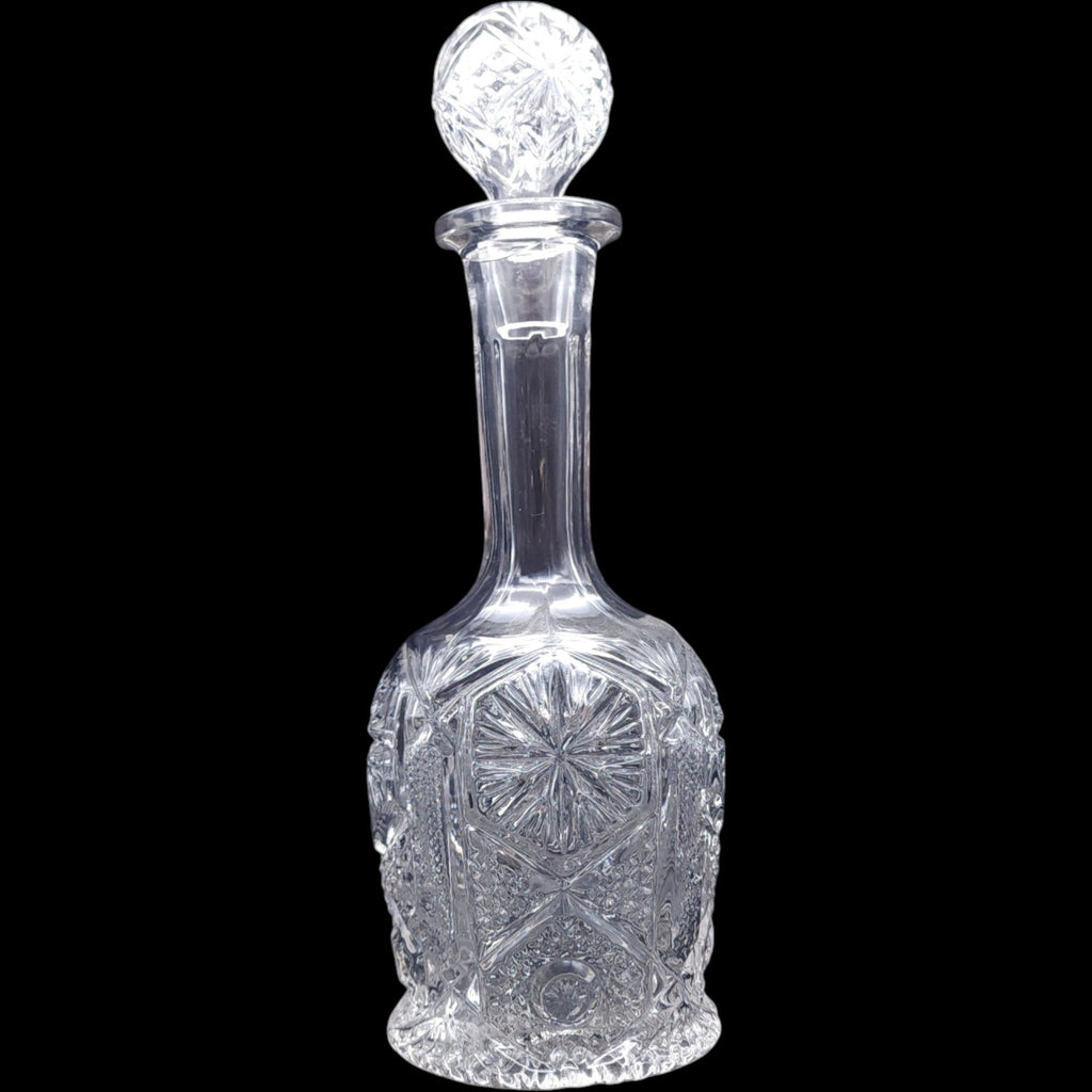 Imperial Glass Mogul Variant Clear Pressed Glass Decanter with Stopper