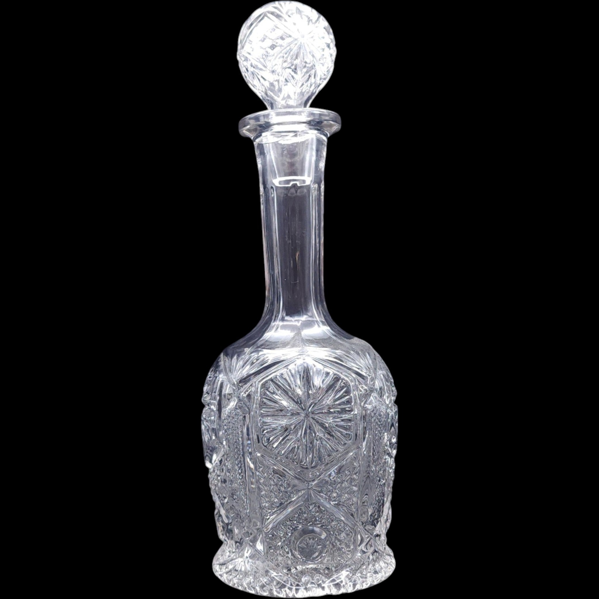Imperial Glass Mogul Variant Clear Pressed Glass Decanter with Stopper