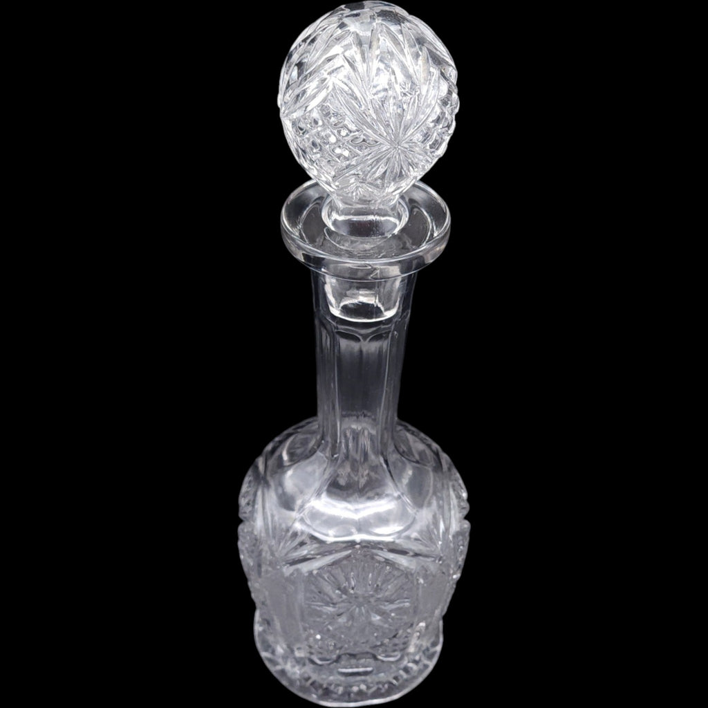 Imperial Glass Mogul Variant Clear Pressed Glass Decanter with Stopper