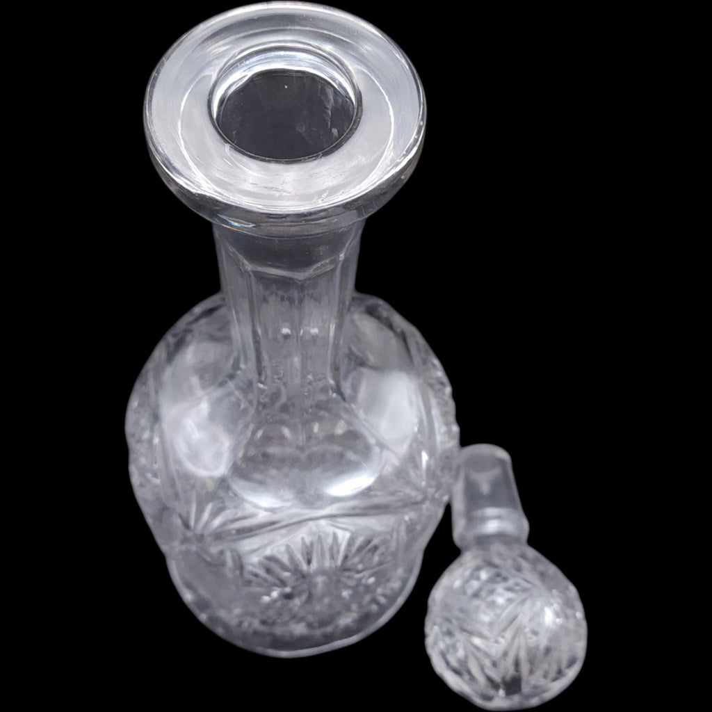 Imperial Glass Mogul Variant Clear Pressed Glass Decanter with Stopper
