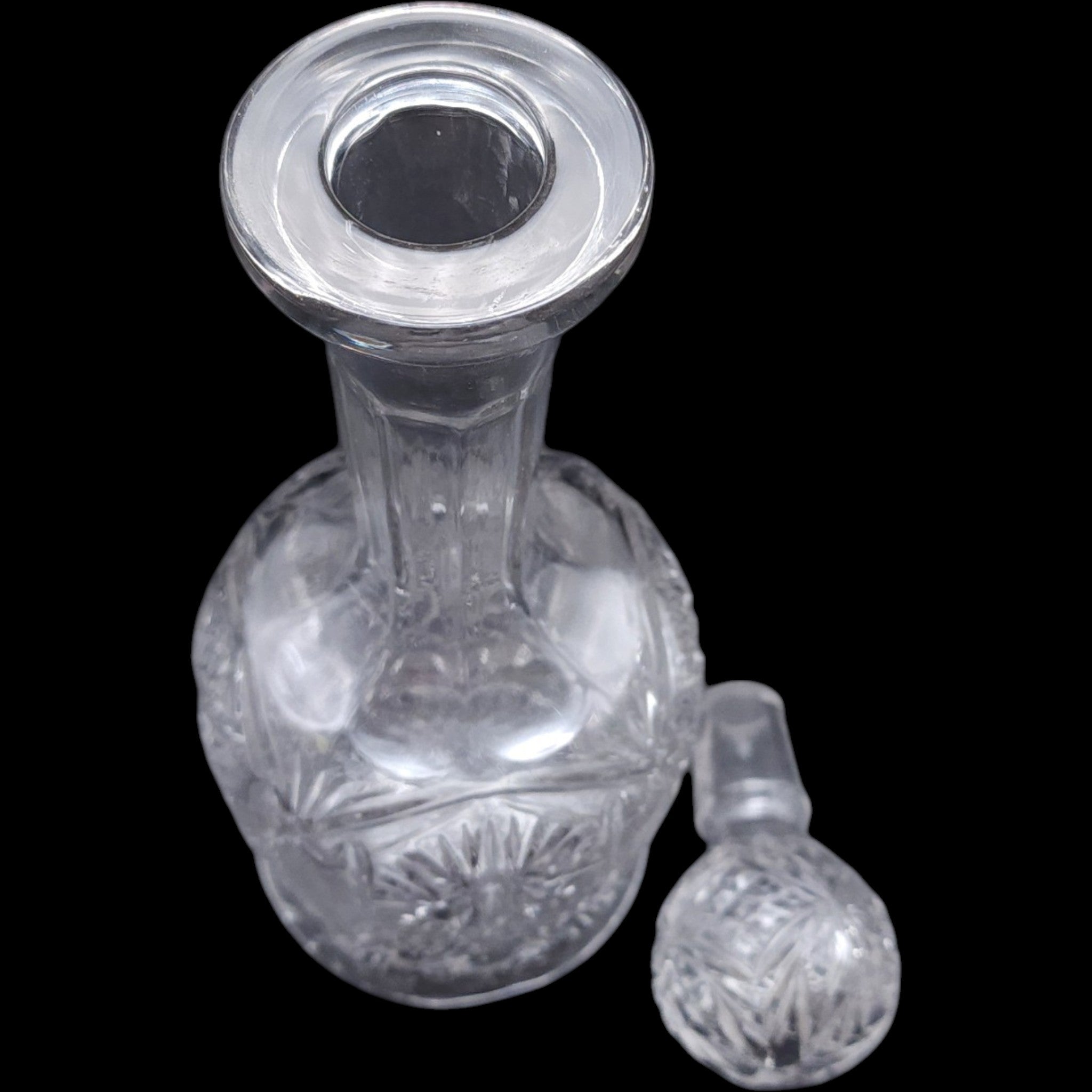 Imperial Glass Mogul Variant Clear Pressed Glass Decanter with Stopper