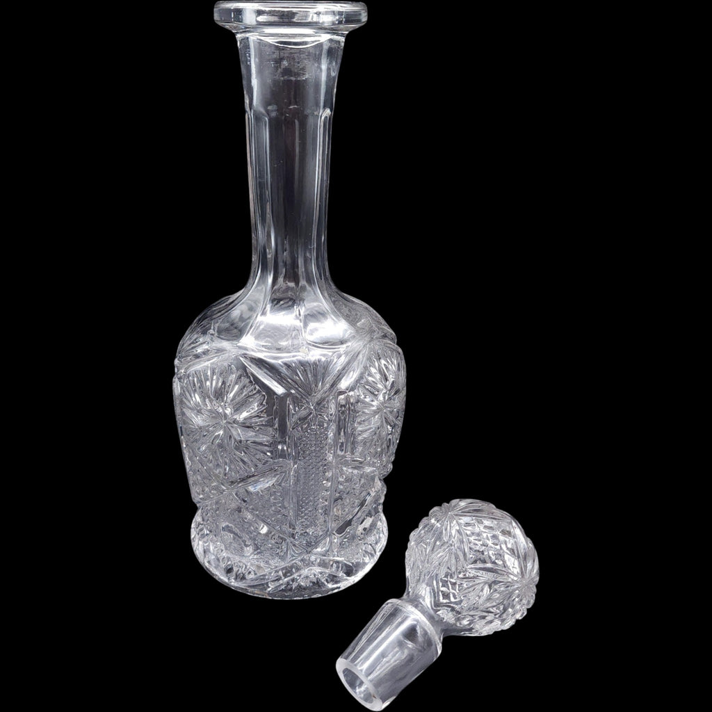 Imperial Glass Mogul Variant Clear Pressed Glass Decanter with Stopper