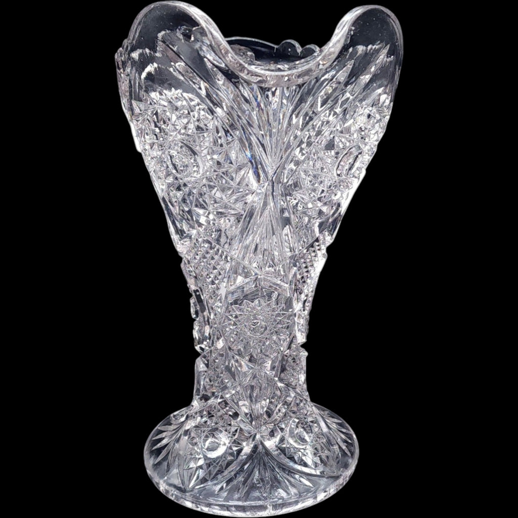 Imperial Glass Ohio Clear EAPG Pinwheel Cut Glass Pitcher