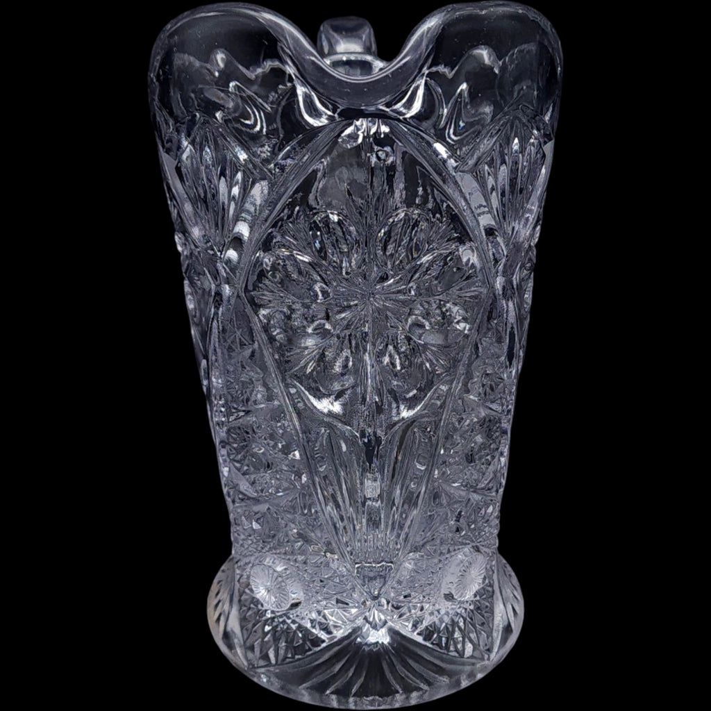 Imperial Glass Ohio Cosmos Clear Pressed Glass Pitcher 32 oz