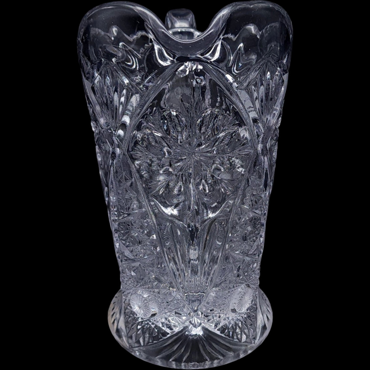 Imperial Glass Ohio Cosmos Clear Pressed Glass Pitcher 32 oz