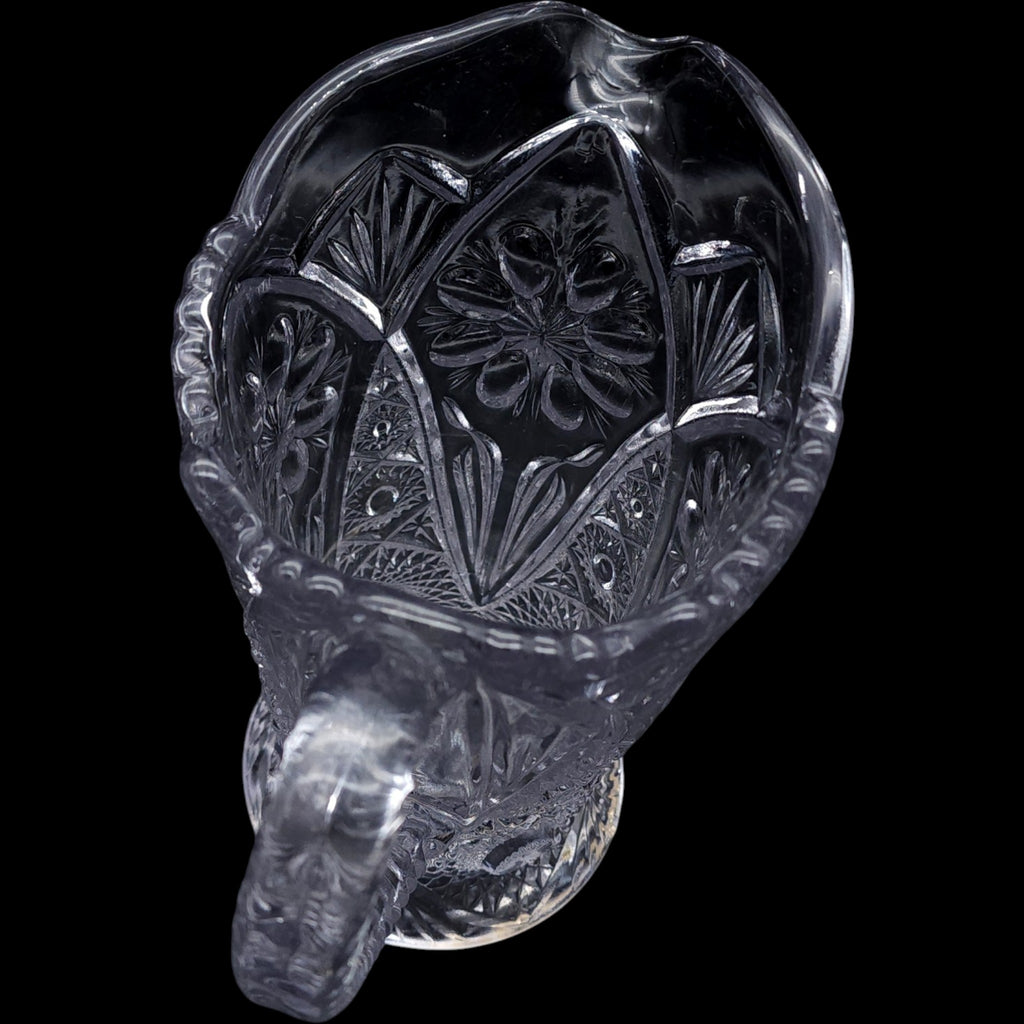 Imperial Glass Ohio Cosmos Clear Pressed Glass Pitcher 32 oz