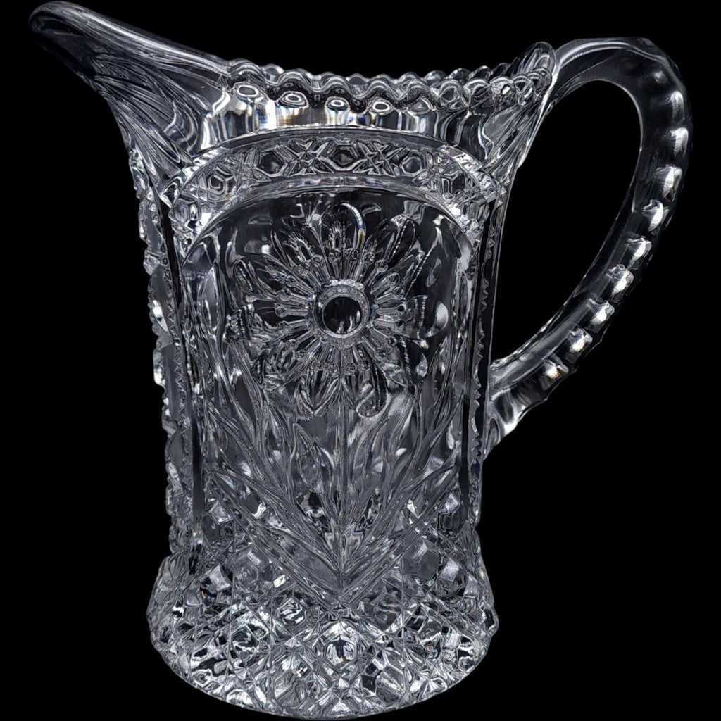 Imperial Glass Ohio Mayflower Clear Pressed Glass Pitcher 48 oz