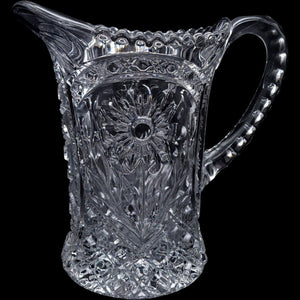 Imperial Glass Ohio Mayflower Clear Pressed Glass Pitcher 48 oz