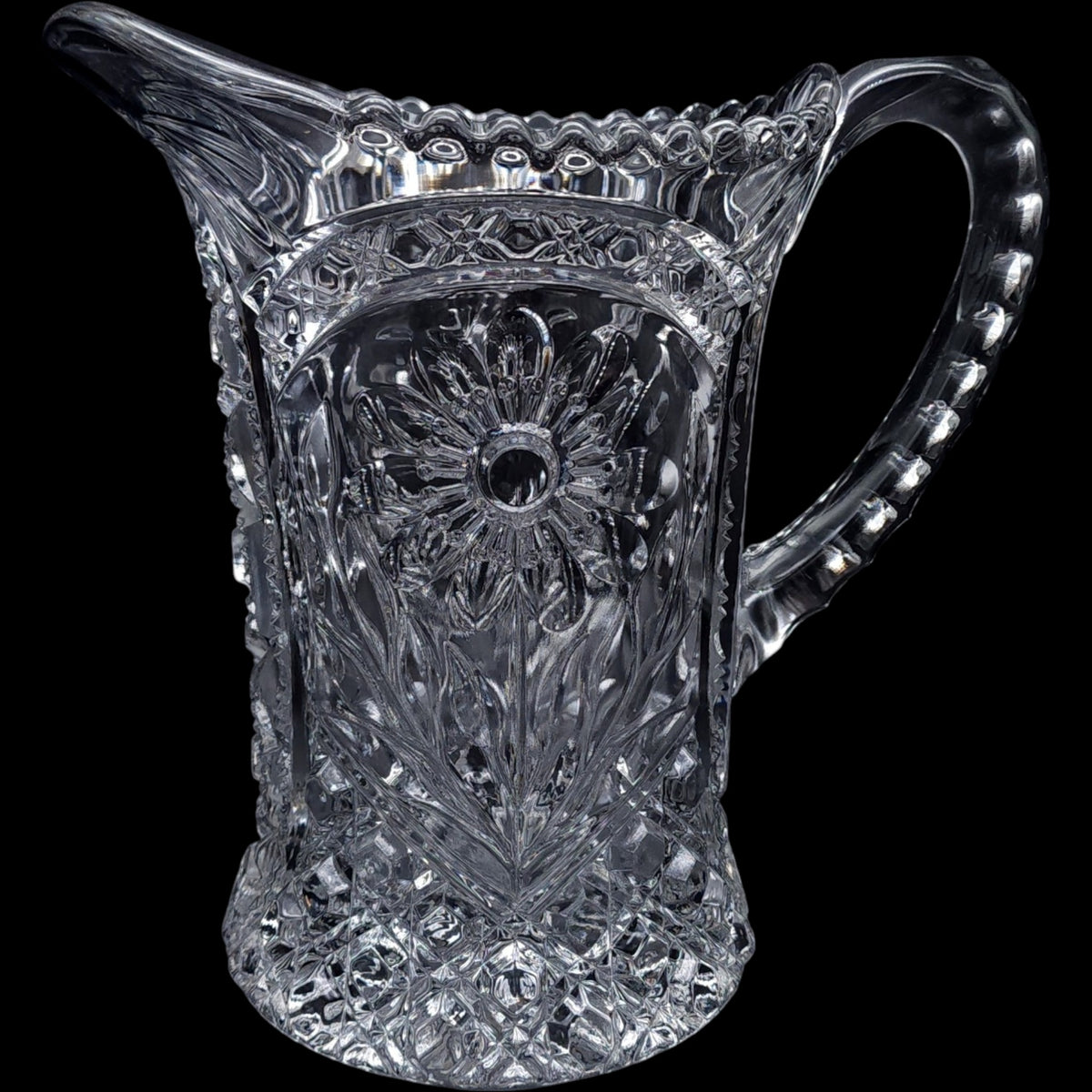 Imperial Glass Ohio Mayflower Clear Pressed Glass Pitcher 48 oz
