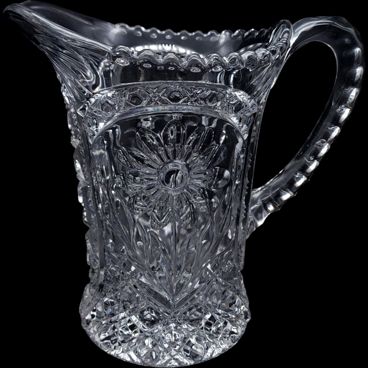 Imperial Glass Ohio Mayflower Clear Pressed Glass Pitcher 48 oz