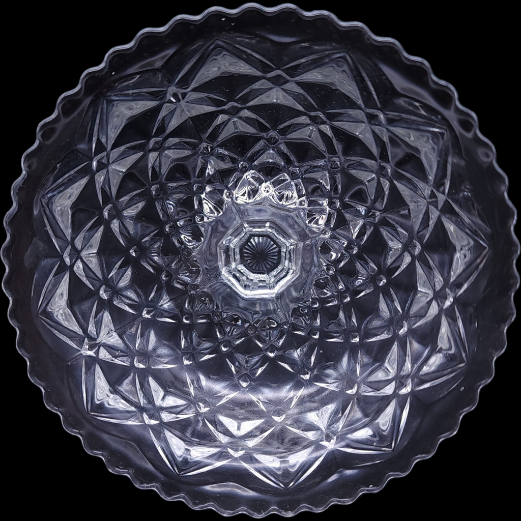 Imperial Glass-Ohio Diamond Block Clear Open Jam Jelly Dish