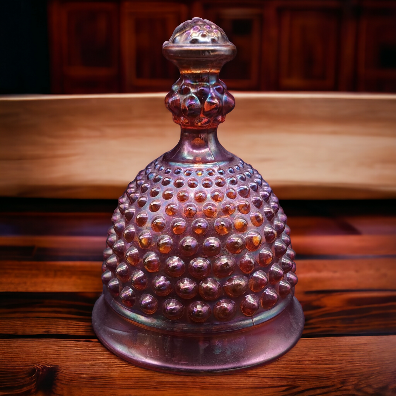 Imperial Glass-Ohio Hobnail Rubigold Carnival Glassware Bell