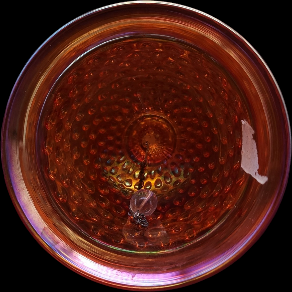 Imperial Glass-Ohio Hobnail Rubigold Carnival Glassware Bell