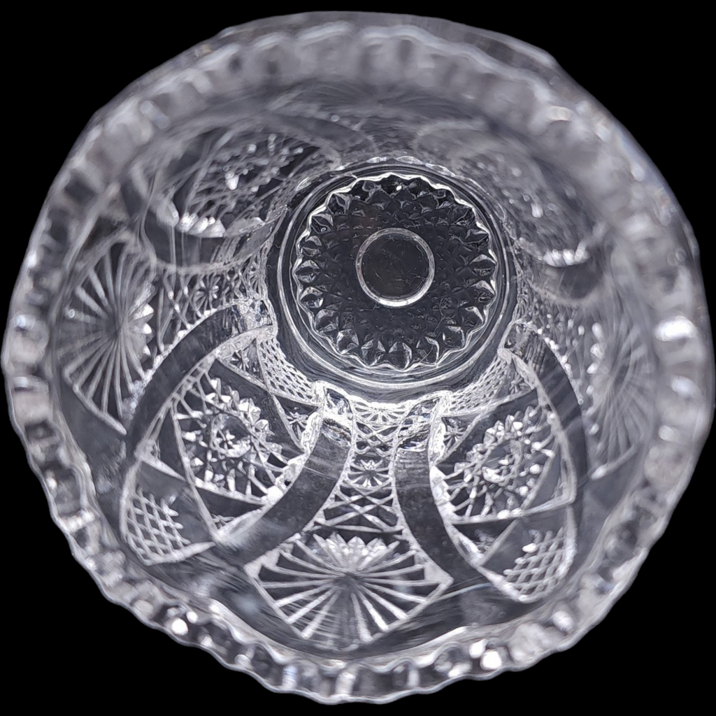 Imperial Glass-Ohio Nucut Daisy and Button Clear Design Toothpick Holder
