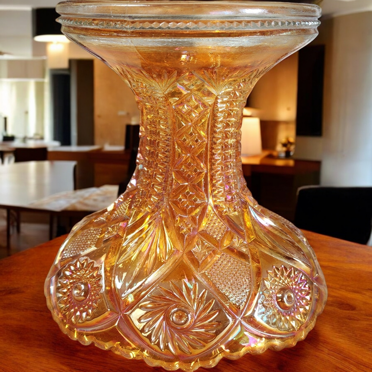 Imperial Glass-Ohio Twins Marigold Fruit Bowl-Base