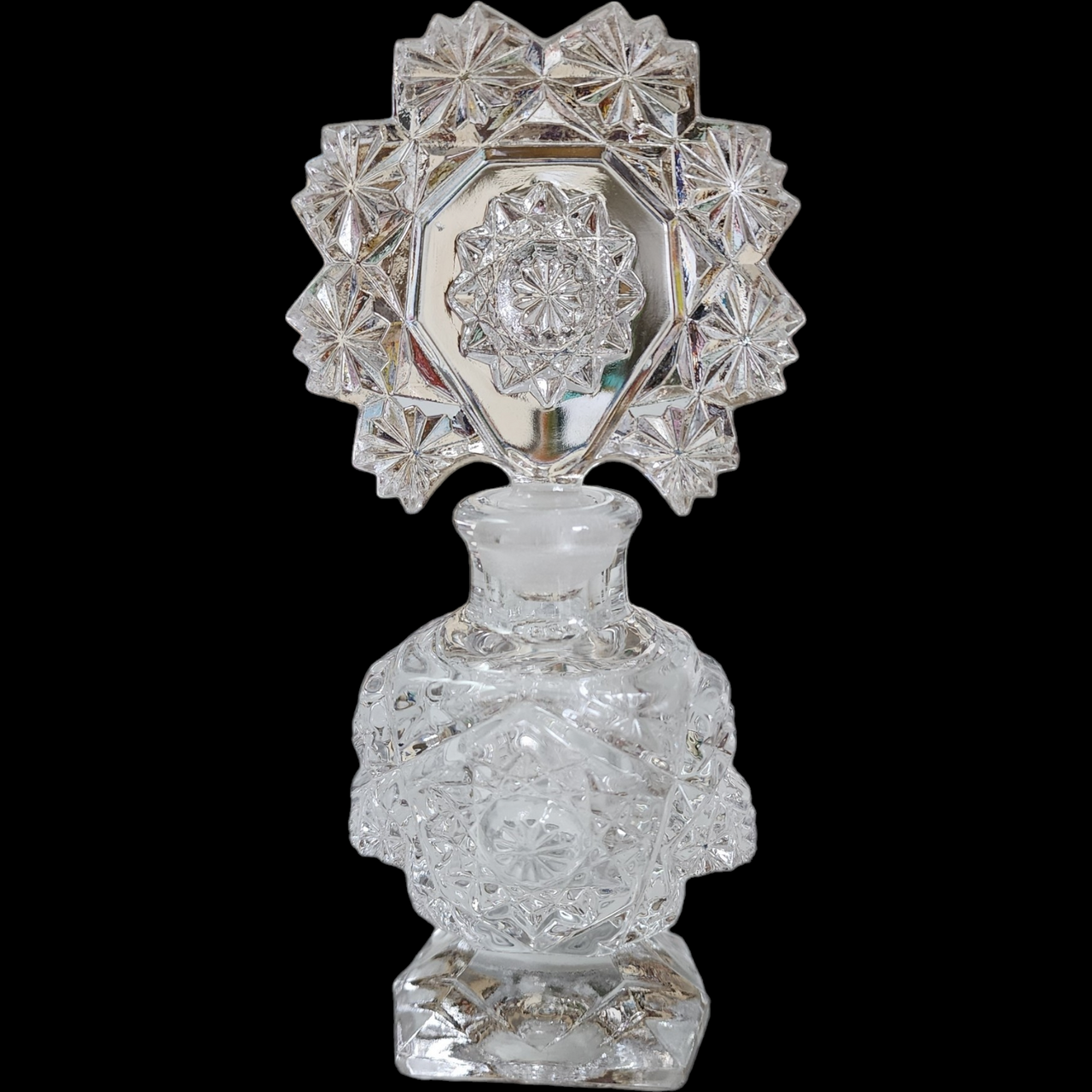 Imperial Glass-Ohio Brunswick & Hobstar Perfume Bottle