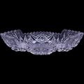 Imperial Glass Clear Ohio Nucut Star & Fan Design 7" Olive Dish