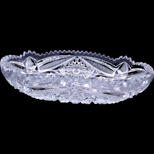 Imperial Glass Ohio Nucut Oval Relish Serving Dish