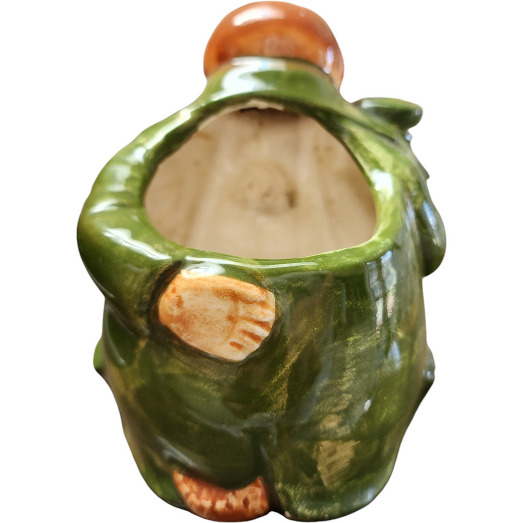 Inarco Hand Painted Ceramic Turtle with Top Hat Planter or Vase Japan