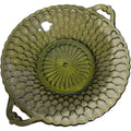 Indiana Glass Green Honeycomb 9.24" Relish Bowl with Handles
