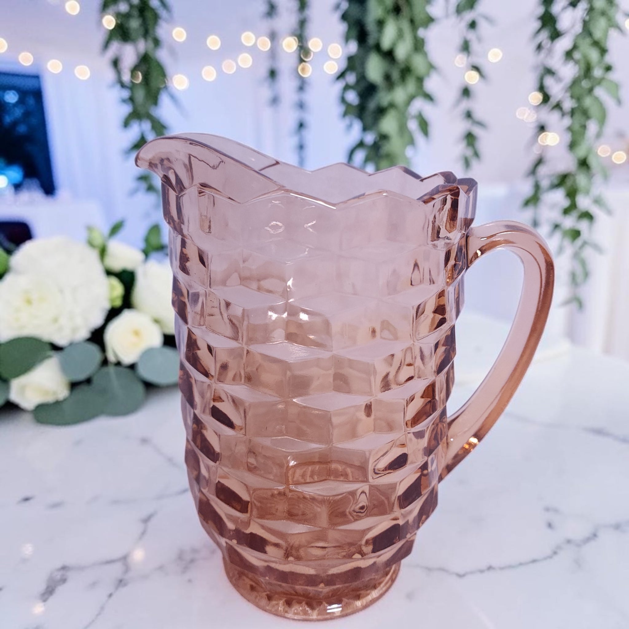 Indiana Glass Whitehall Peach Colony 50 Oz Pitcher