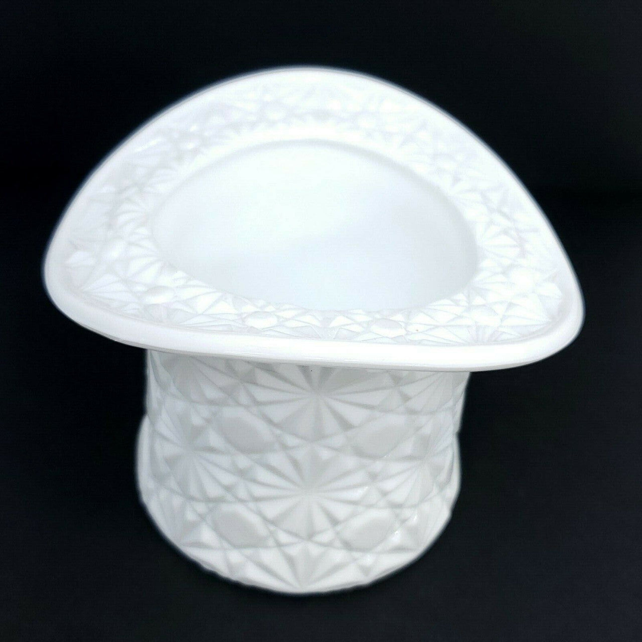 Indiana Glass Daisy Button White Milk Glass Top Hat Topper