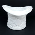 Indiana Glass Daisy Button White Milk Glass Top Hat Topper