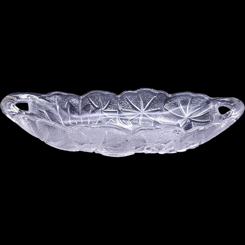 Indiana Glass Lily Pons Clear 9" Oval Celery