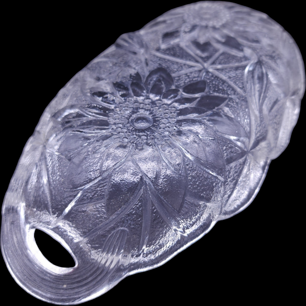 Indiana Glass Lily Pons Clear 9" Oval Celery