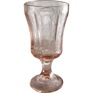 Indiana Glass Recollection Pink Water Goblet