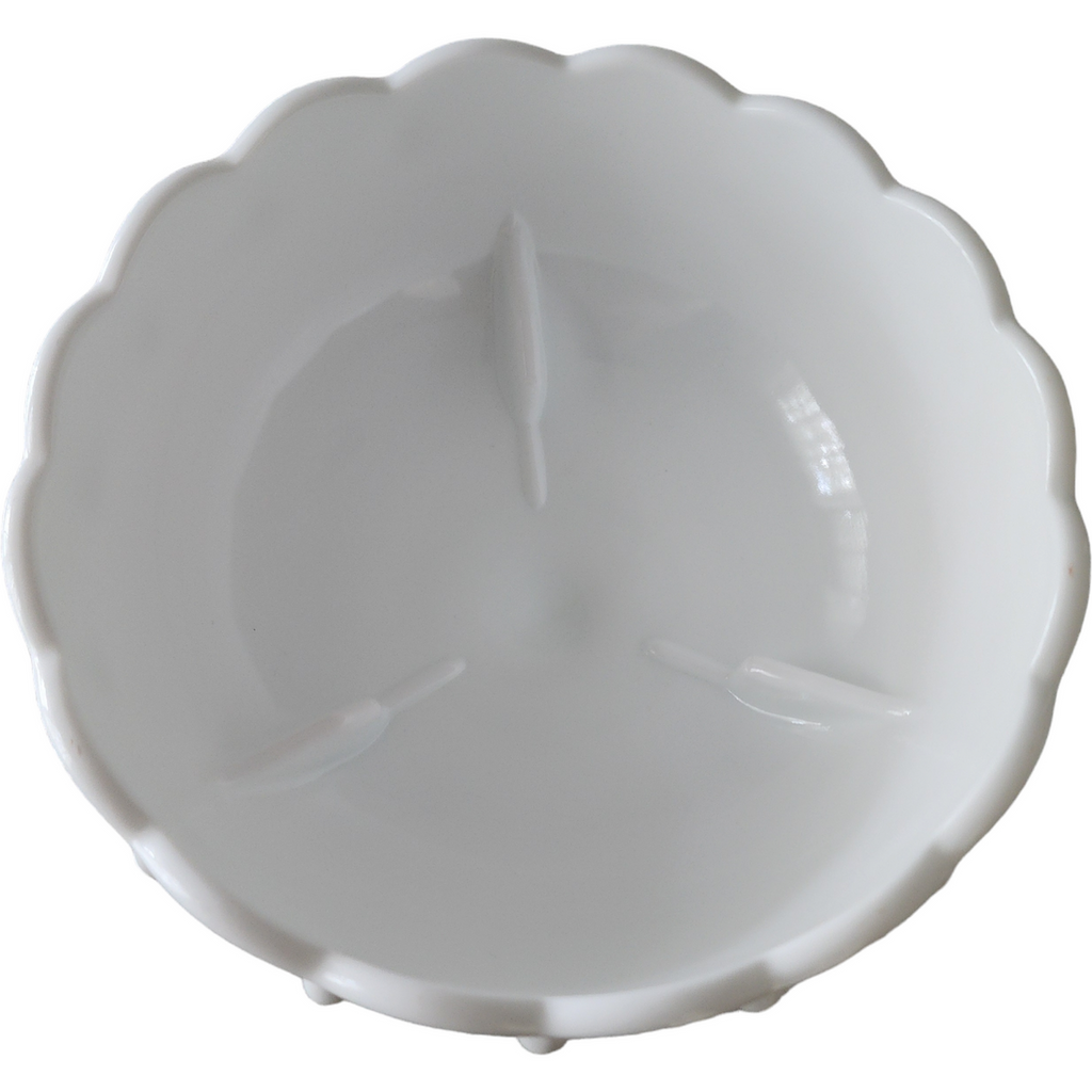 Indiana Glass Teardrop Milkglass Round Compote