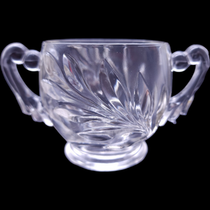 Indiana Glass Willow Clear Open Footed Sugar