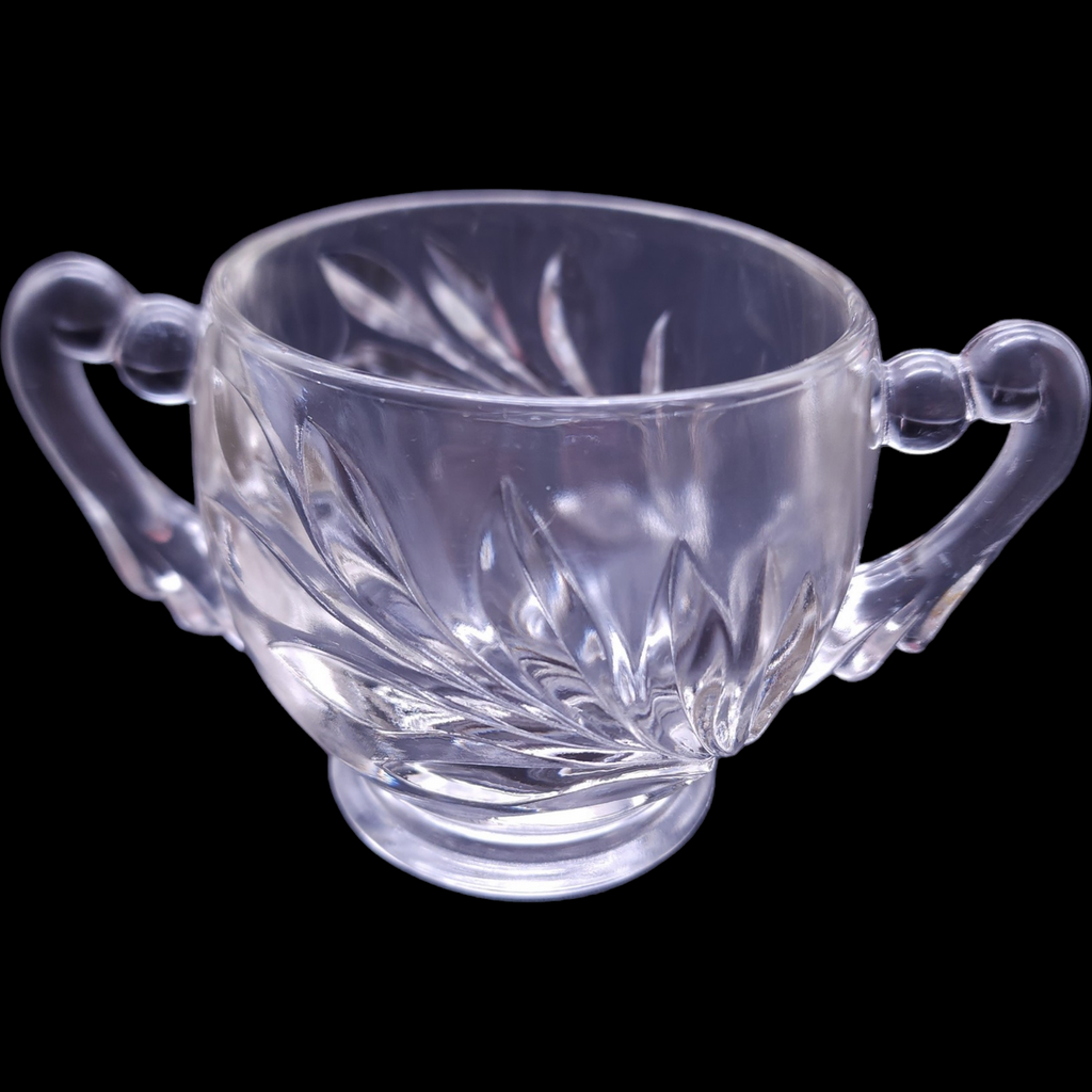Indiana Glass Willow Clear Open Footed Sugar