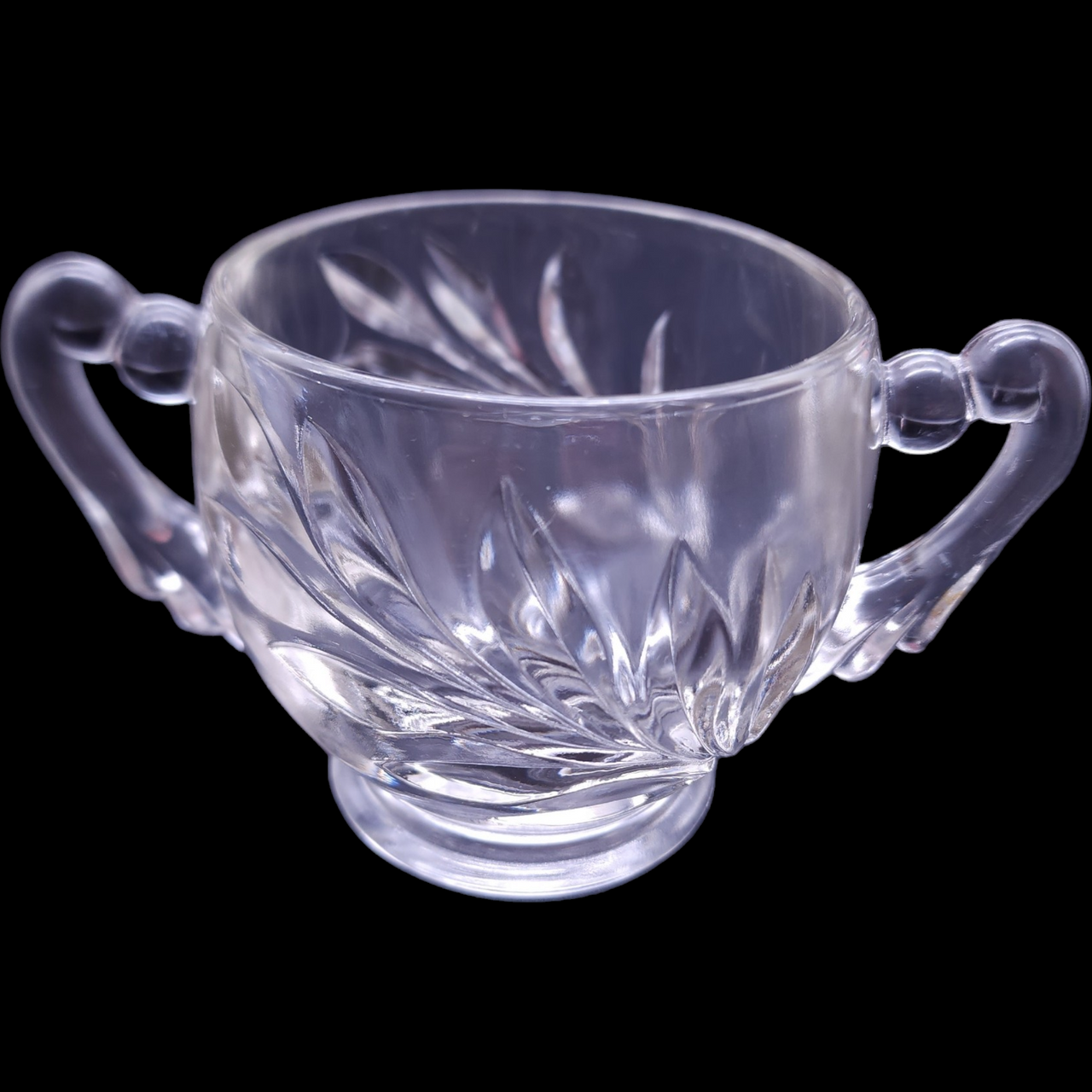 Indiana Glass Willow Clear Open Footed Sugar