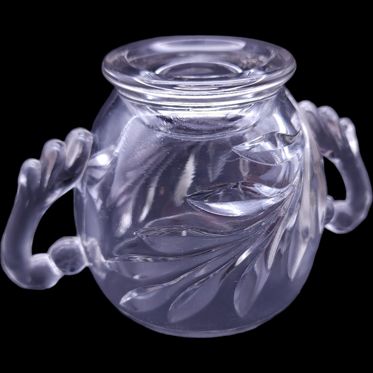 Indiana Glass Willow Clear Open Footed Sugar
