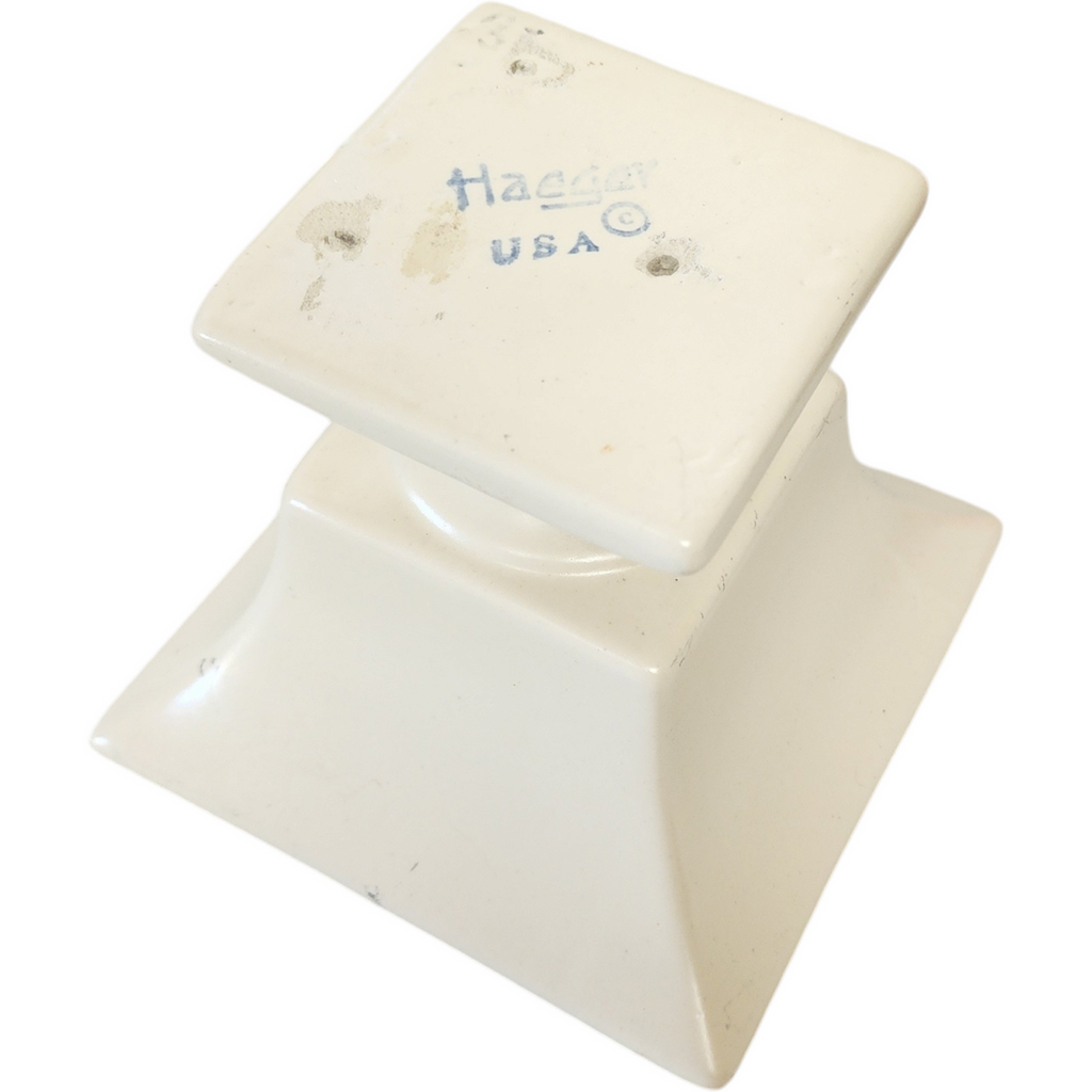 Haeger Ivory Square Pedestal Planter Vase