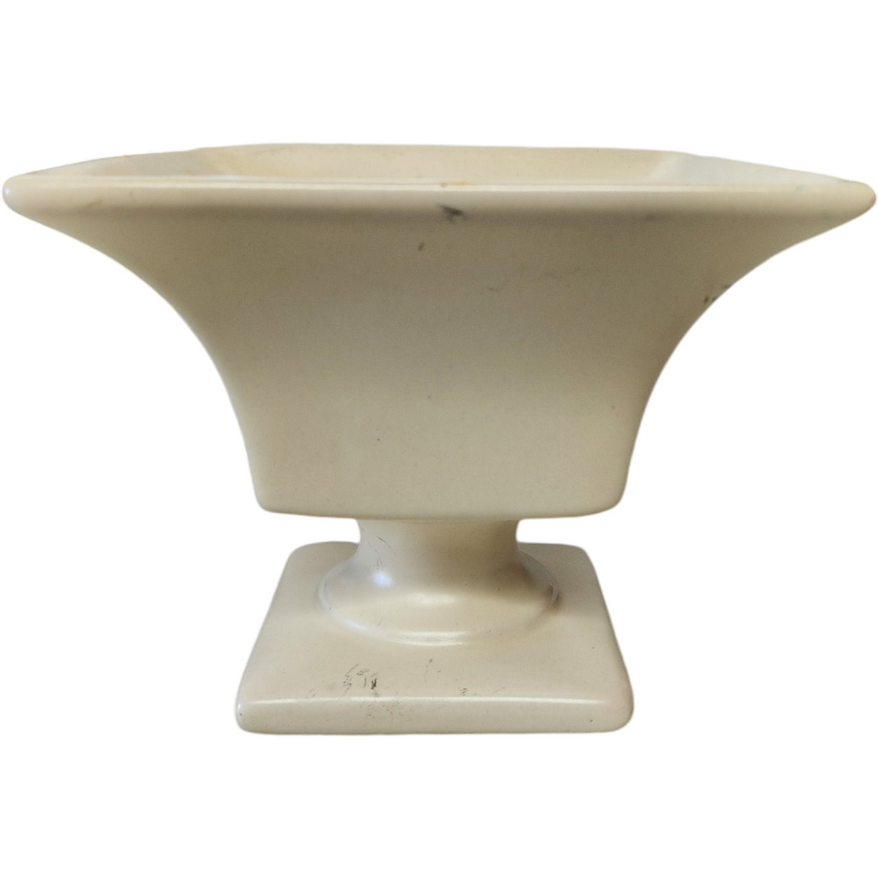 Haeger Ivory Square Pedestal Planter Vase