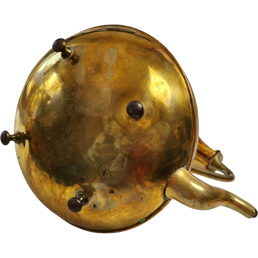 JCB James Clews Birmingham Antique Brass-Footed Teapot/Kettle