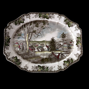 20" JOHNSON BROTHERS Friendly Village Oval Serving Platter