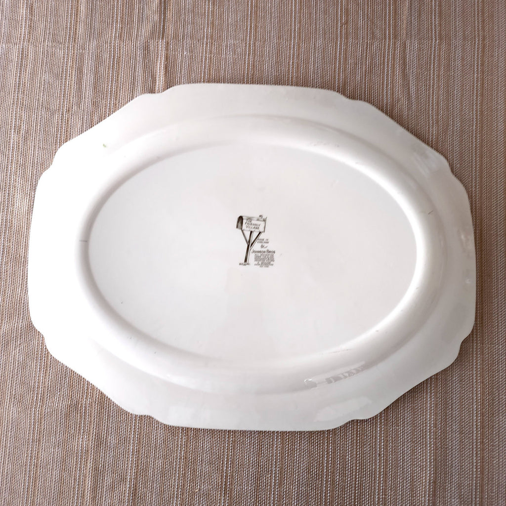 20" JOHNSON BROTHERS Friendly Village Oval Serving Platter