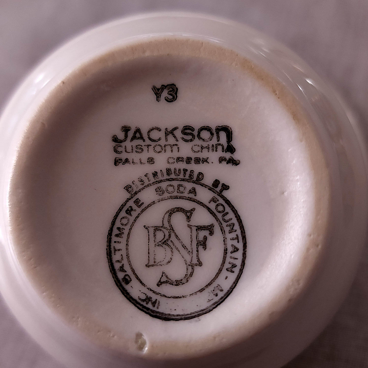 Jackson China’s  Soda Fountain Specials Custard Cup and Liner in Pink