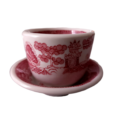 Jackson China’s  Soda Fountain Specials Custard Cup and Liner in Pink