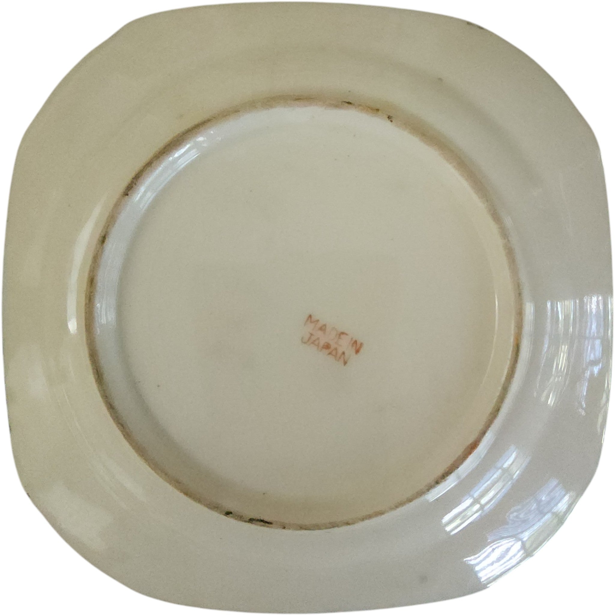 Vintage Japanese Moriage Geisha Decorative Small Plates - Set of 2